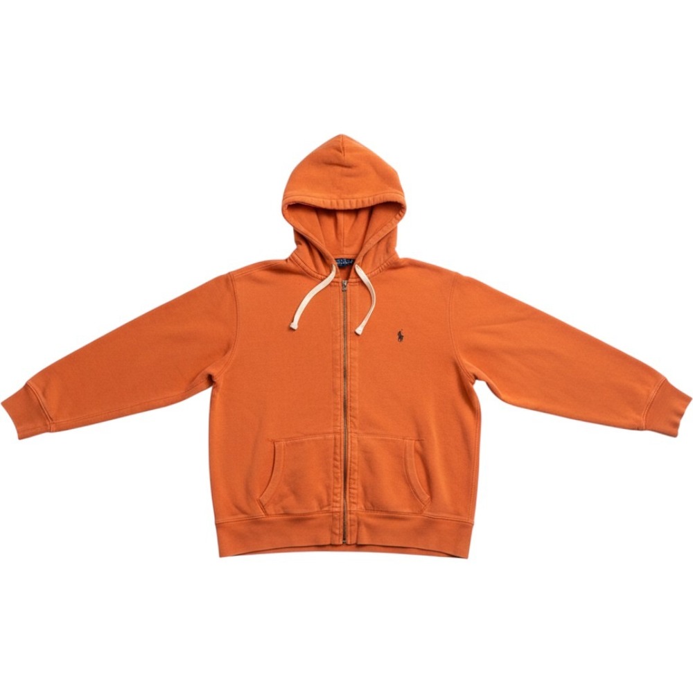 Polo Ralph Lauren Mens Orange Full Zip Hoodie XL
